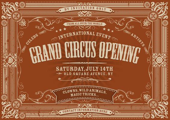 Vintage Horizontal Circus Background