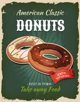 Retro Fast Food Donuts Poster vector