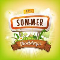 Summer Time Background vector
