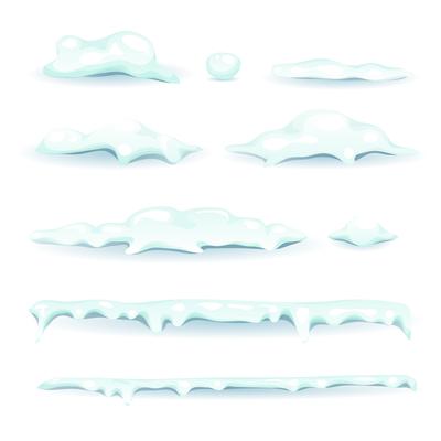 Ice And Snow Elements Set