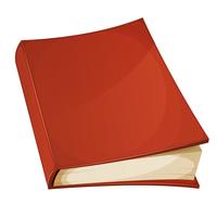 Libro rojo aislado vector