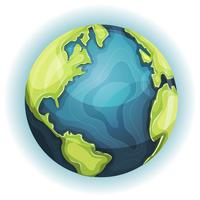 Planeta tierra de dibujos animados vector
