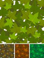 Seamless Maple Leaves Background Set