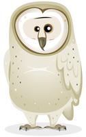 Cartoon Barn Owl Character vector