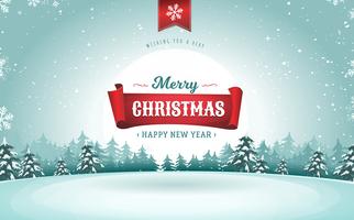 Merry Christmas Greeting Card vector