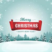 Merry Christmas Holidays Greeting Card vector