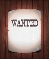 Wanted Sign On Wood Background vector