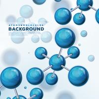 Science Background With Atoms And Molecules vector