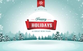 Happy Holidays Greeting Card vector