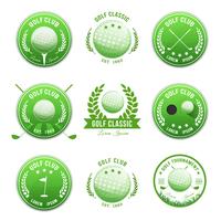 Golf Club Banners And Badges Set vector