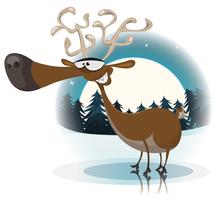 Funny Christmas Reindeer vector