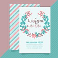 Vector Wish You Were Here Card
