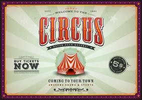Vintage Horizontal Circus Poster With Sunbeams vector
