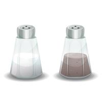 Salt And Pepper Spices Shaker vector