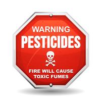 Advertencia de peligro de pesticidas vector
