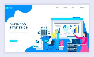 Banner de Web de Estadística Empresarial vector
