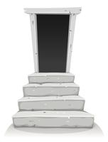 Empty Door On Stairway vector