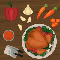 papercraft thanksgiving vector