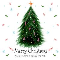 Cute Christmas Tree Background vector
