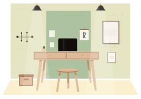 Ilustración de vector diseñador habitación