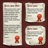 Vintage Medieval Letters With Wax Seals vector