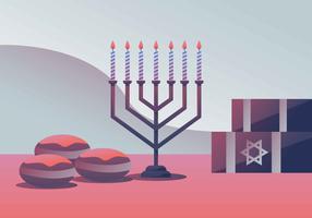 Ilustración vectorial menorah vector