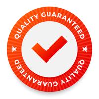 Quality guarantee label, round stamp for high quality products