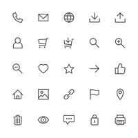 Most used webdesign icons, ui set vector