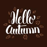 Hello Autumn, Calligraphy season banner design, illustration vector