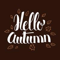 Hello Autumn, Calligraphy season banner design, illustration vector