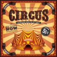 Vintage Square Circus Poster vector