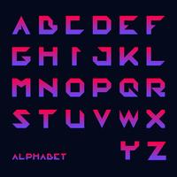 Geometrical font, Modern futuristic typography vector