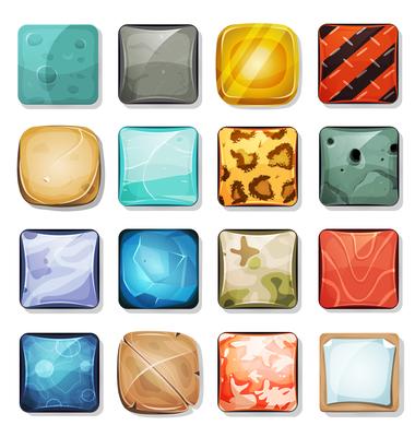 Buttons And Icons Set For Mobile App And Game Ui
