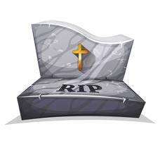 Piedra sepulcral de mármol cristiano con RIP vector