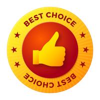 Best choice label, round stamp for high quality products vector