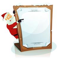 Santa Claus Pointing Christmas Background vector