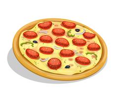 Pizza de peperoni vector