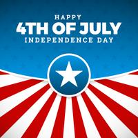 Diseño del día de la independencia, vacaciones en los Estados Unidos de América, vector
