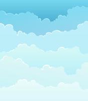 Fondo de cielo con capas de nubes vector