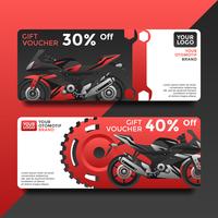 Otomotif Gift Card Voucher Templates Vector