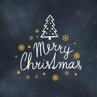 Merry Christmas typography design vector illustration