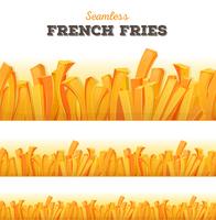 Seamless French Fries Background vector