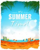 Summer Time Poster Background vector