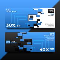 Electric Gift Card Voucher Templates Vector