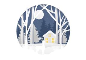 Winter Forrest Illustration vector