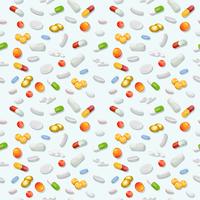 Seamless Pills And Medicine Capsules Background