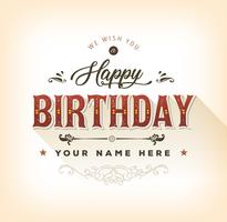 Vintage Happy Birthday Card vector