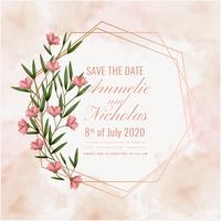 Vector Geometric Watercolor Save the Date Card