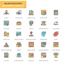 Conjunto de iconos de educación y conocimiento vector