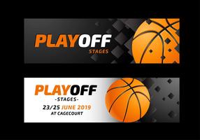 Plantillas de Banners de sitio web de baloncesto vector